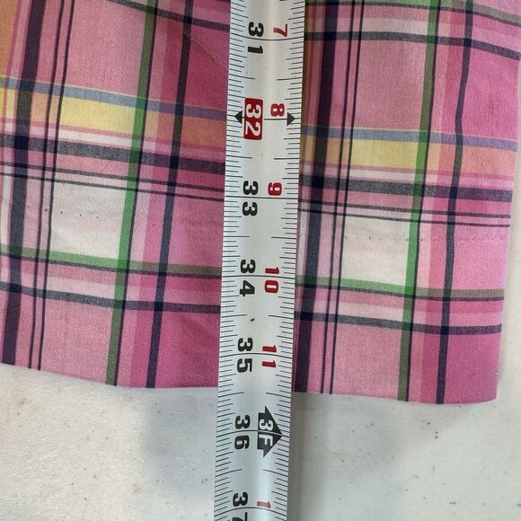 Vintage Lilly Pulitzer Main Line Fit Cropped Capri Pants Size 4 Pink Plaid - Picture 9 of 12